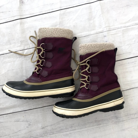 Womens Carnival Sorel Snow boots Purple Size 6.5 - Picture 2 of 3